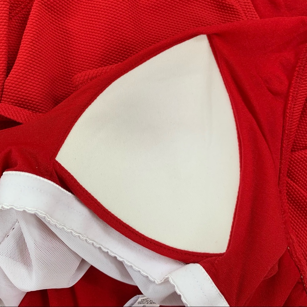 Tommy Bahama Swimsuit Women's Pique Colada Wrap One Piece Red 12 NWT - Picture 6 of 13